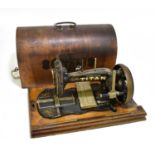 WINSELMANN; a cased Titan sewing machine.