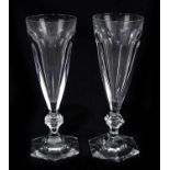 BACCARAT; a pair of 'Harcourt' champagne flutes, height 18cm (2).Condition Report: Light surface