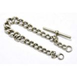 A hallmarked silver watch chain, length 20cm, approx weight 0.96ozt/30g.