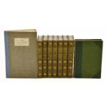 THE WORKS OF MRS GASKELL; eight vols, three quarter green leather, London, Smith Elder, 1906, with