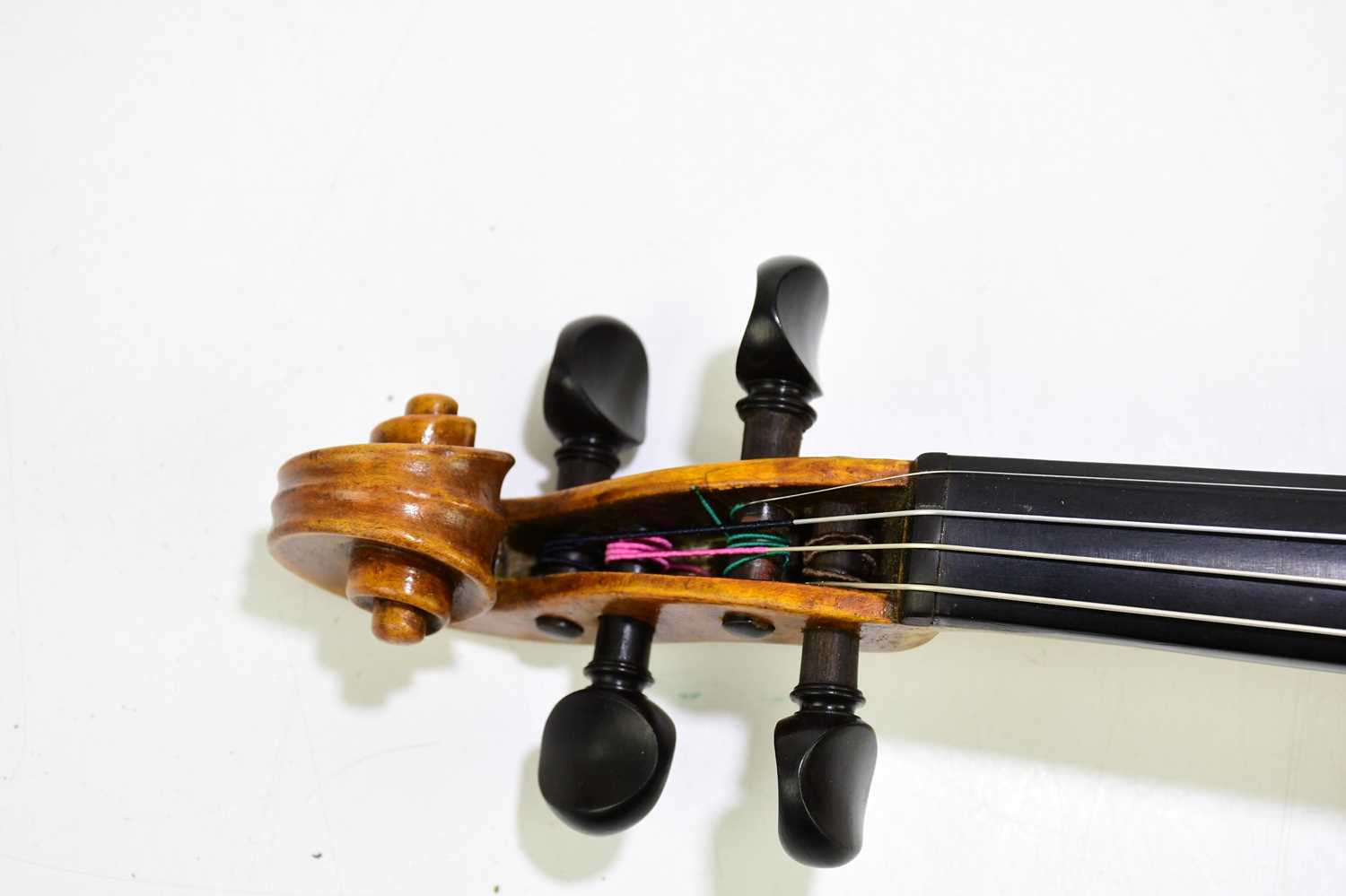 A full size violin, probably French, with one-piece back, length 35.5cm, unlabelled.Condition - Image 4 of 15