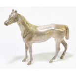 WAKELY & WHEELER; an Elizabeth II heavy gauge hallmarked silver model of a horse, height 16cm,