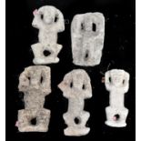 A collection of five Iniet carving fragments, East New Britain, Papua New Guinea, height of