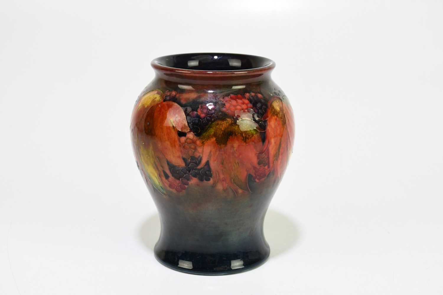 MOORCROFT; a 'Leaf and Berry' pattern flambe vase, impressed marks and painted Walter Moorcroft - Image 3 of 9