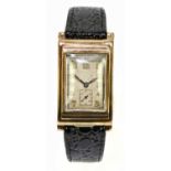 ROLLS; a gentleman's vintage 9ct rose gold Art Deco automatic wristwatch with Arabic numerals to the