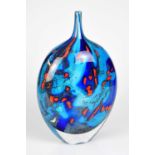 † PETER LAYTON (born 1937); a contemporary Art Glass vase of ovoid form, with cylindrical neck