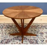 GEORG JENSEN FOR KUBUS; a Danish teak coffee table, diameter of top 75cm, height 54cm.