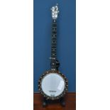 WINDSOR; a model number 49 five string banjo.Condition Report: Light scuffs and scratches throughout