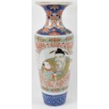 A large Japanese Imari baluster form vase, height 64cm.