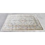 A cream ground fine Keshan carpet, 195 x 292cm.
