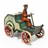 LEHMANN; a tinplate clockwork Lo Lo vehicle (1).Condition Report: Wear to the coloured surface of