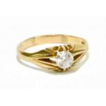 A 9ct yellow gold dress ring set with a glass stone, approx. size Z, approx. weight 4.4g.