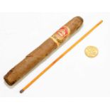 An Edward VII sovereign, 1909, together with a La Corona Winston Churchill Havana cigar, given to