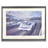 † ALAN FEARNELY; a signed limited edition print, 'Jaguar's Return', signed lower right, 6602/850,