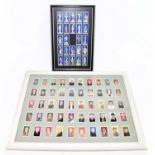 A collection of Player's Alec P F Richie cigarette cards, framed and glazed, also a further set of