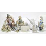 LLADRO; ten various figures and ornaments (10) (1 af)Condition Report: Girl carrying her doll has