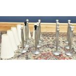 LUCIEN GAU; a group of twelve table lamps, height 40cm.