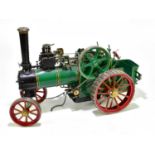 A scratch built model of a live steam engine, length 45cm.Condition Report: Approximate weight 10.