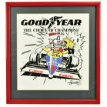 † JON WILHELM (HULDRICK); a pencil and pen drawing, 'Goodyear; the Choice of Champions', signed