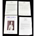 A Christie's catalogue, 'Dresses from the Collection of Diana, Princess of Wales', with hammer