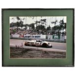 TONY HENTON; a photo of Le Mans 1988, signed by Jan Lamers, with two other signatures, 40 x 30cm,