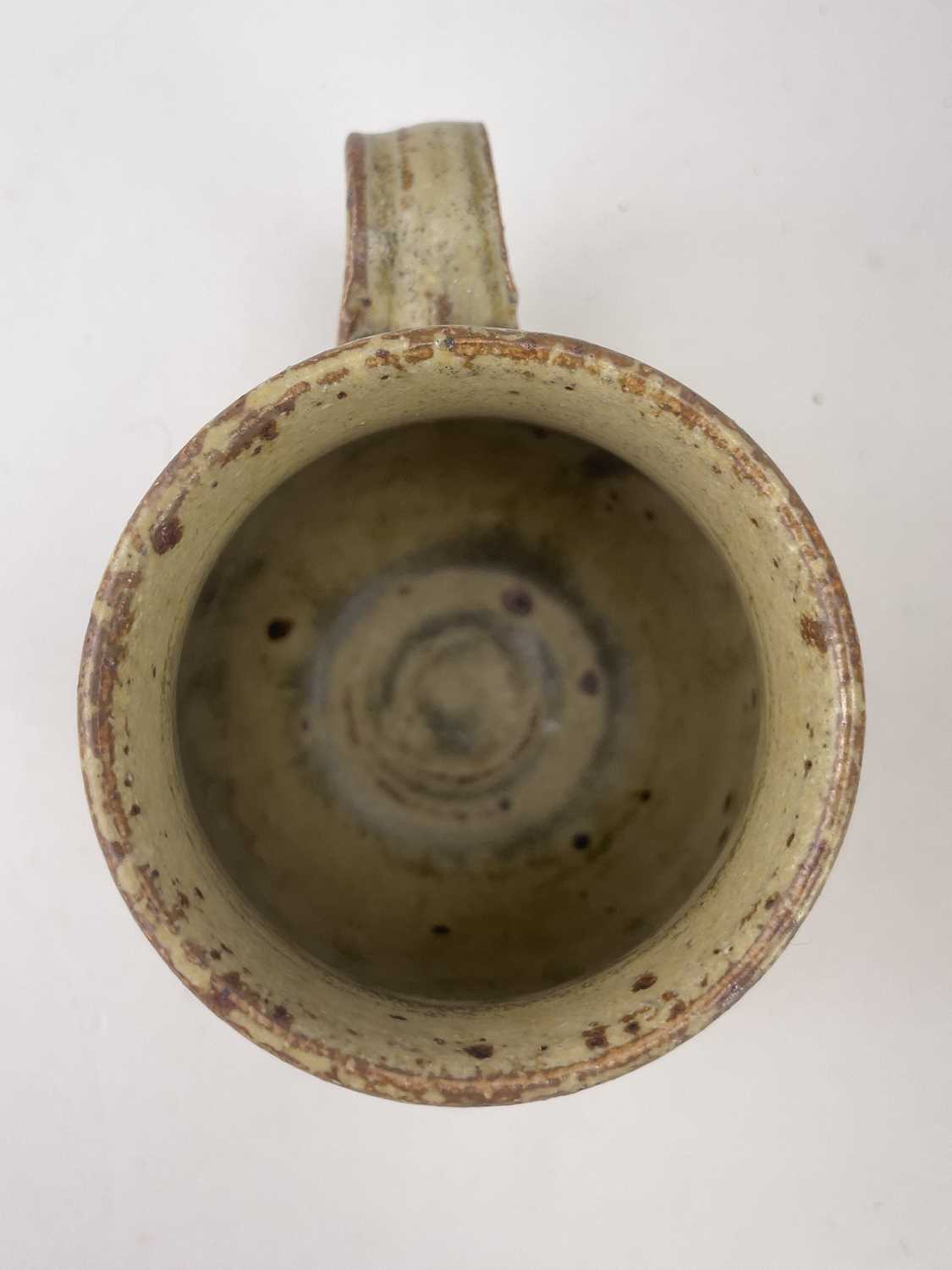 † RICHARD BATTERHAM (1936-2021); a stoneware teapot covered in green ash glaze, height 15cm, and a - Image 6 of 10