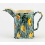† WALTER KEELER (born 1942); an earthenware jug covered in Whieldon type glaze, impressed marks,