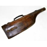 A Victorian leather leg of mutton rifle case, length 80cm.