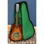 A Resonator acoustic guitar, stamped 'Licensed by National Drobo Corp'. Condition Report: General