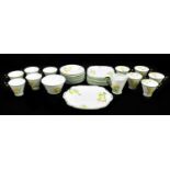 ADDERLEY WARE; a part tea set to include twelve saucers, twelve side plates, two serving plates, one