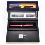 A Waterman ballpoint pen, together with Sheaffer rollerball pen and a Tombow centennial pencil,