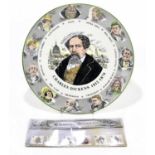 ROYAL DOULTON; a Charles Dickens commemorative plate, TC1042, a further two plates comprising 'The