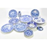 A collection of 19th century and later English and Oriental blue and white, to include an Enoch Wood