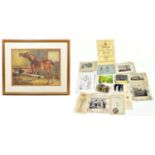 † AGNES GLADYS HOLMAN; watercolour, horse in stable, signed lower left, 31 x 23cm, with a