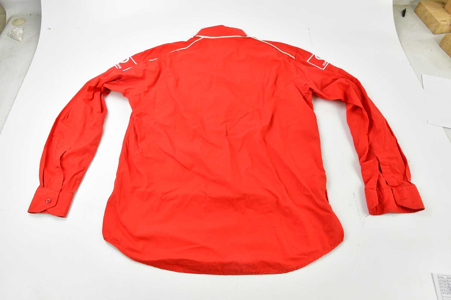 MICHAEL SCHUMACHER; a signed FILA Ferrari button up shirt, signed to the front, size S. Condition - Image 3 of 3