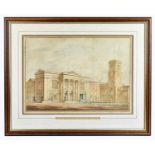 UNATTRIBUTED; watercolour, 'View of the Building from the South West', unsigned. 50 x 36cm, framed