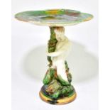 WEDGWOOD; a 19th century majolica comport with shell dish top, height 28cm. Condition Report: