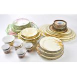 A quantity of decorative ceramics including Art Deco inspired part dinner service, Royal Winton