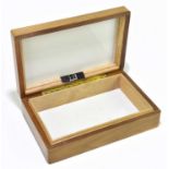 DUNHILL; a walnut humidor, height 7cm, width 24cm, depth 15cm.