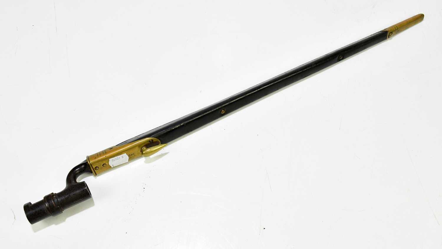A British 1876 pattern socket bayonet for the Martini Henry rifle, length of blade 55cm, with - Image 6 of 6