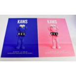 KAWS (AMERICAN, born 1974); two lithograph posters to advertise National Gallery of Victoria