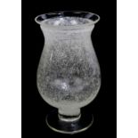 MURANO; a contemporary bubble glass vase of baluster form with flared neck, height 27cm. Condition