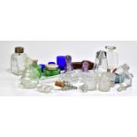 A small quantity of cut glass items to include a Victorian sweet dispenser in the form of a