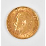 A George V half sovereign, 1913.