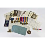 Family medals comprising two groups, firstly Distinguished Conduct Medal and 14-15 trio awarded to