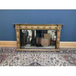 A 19th century gilt framed over mantel mirror, with moulded floral detail and turned columns, approx
