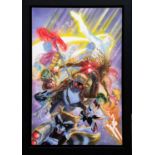 ALEX ROSS; a signed limited edition textured print, 'Guardians of the Galaxy', signed lower right,