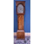 JOHN HARDIE, LONDON; a 19th century mahogany and inlaid eight day longcase clock, the arched
