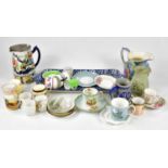 An assortment of 19th century and later ceramics to include a Royal Worcester coffee cup in the