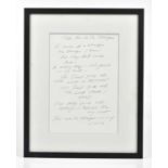 AFTER TRACEY EMIN CBE RA (1963); offset lithograph, 'Take This to a Stranger', 28 x 20cm, unsigned.